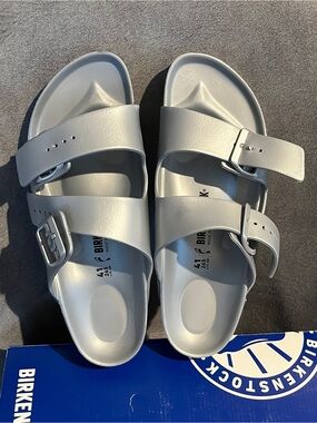 Birkenstock Women’s Arizona EVA Sandals Silver Size 10 US 41 EU Narrow
